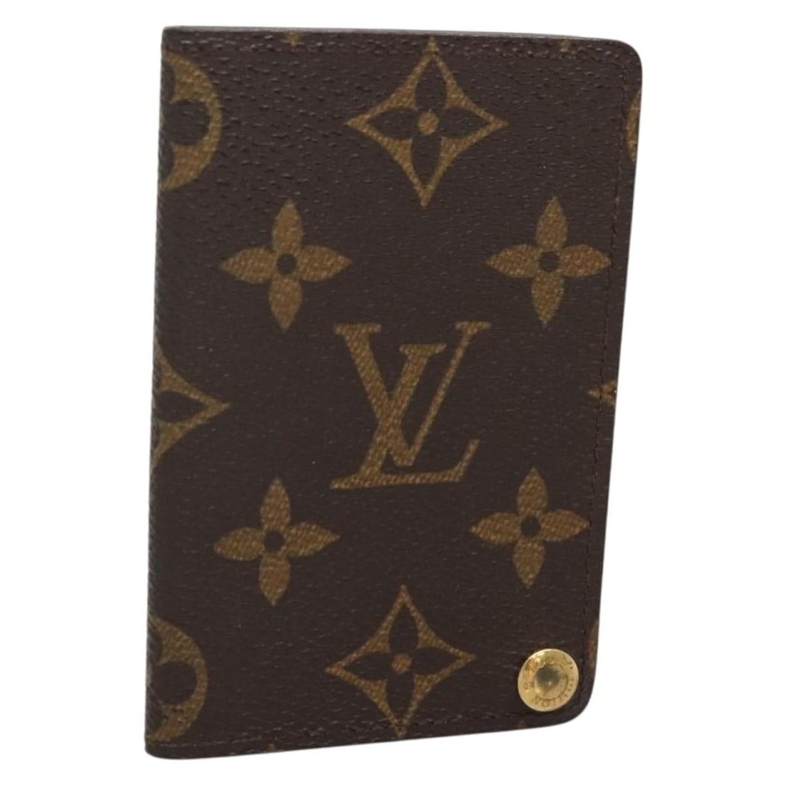 Louis Vuitton Monogram Canvas Porte Cartes Pression Card Holder Brown (1 of 15)