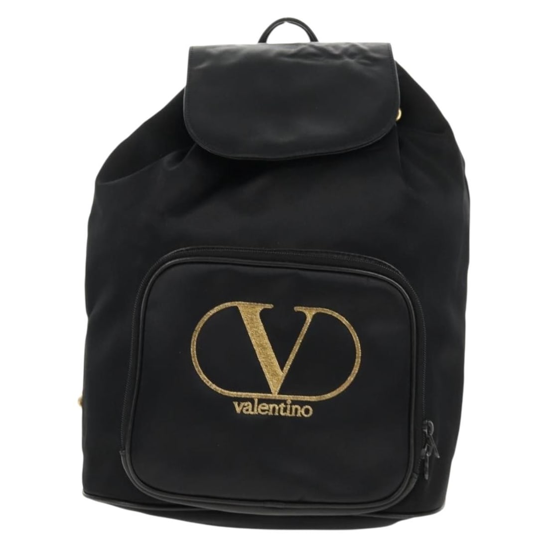 Black Nylon Backpack by Valentino Garavani for Women: Black Nylon Backpack by Valentino Garavani for Women This Valentino Garavani backpack is crafted from black nylon and designed for women. Made in Italy, it features a classic silhouette and offers pra