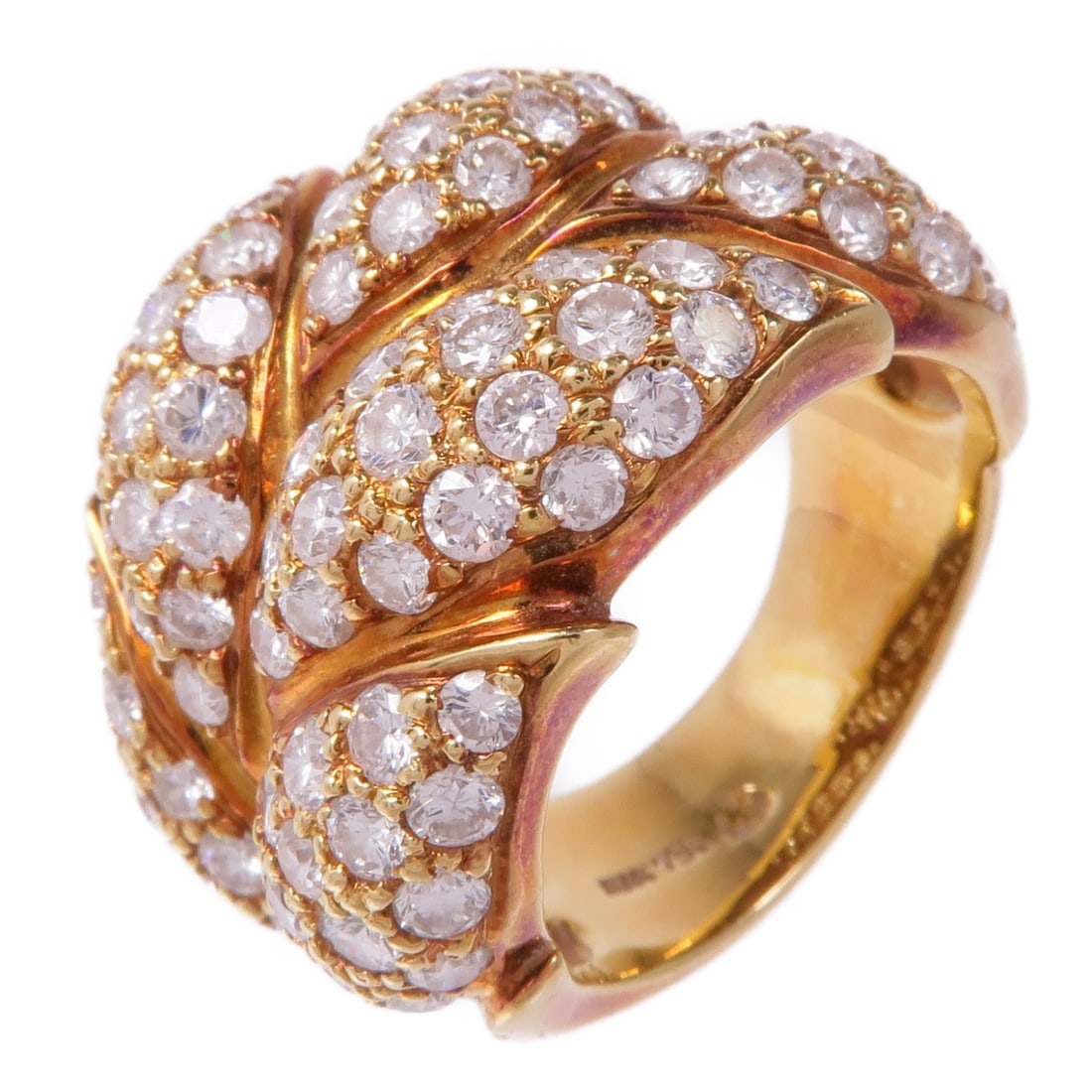 JEWELRY 18K Yellow Gold Diamond Ring US 5.75 (1 of 8)