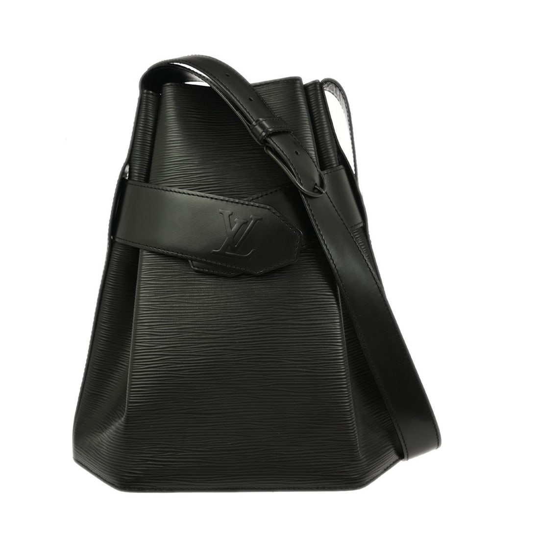 Louis Vuitton Epi Leather Shoulder Bag Vintage Sac d'Epaule 27x29x15cm: Louis Vuitton Epi Leather Shoulder Bag Vintage Sac d'Epaule 27x29x15cm This vintage Louis Vuitton Sac d'Epaule handbag is crafted from black Epi leather and designed for unisex use. It features a shou