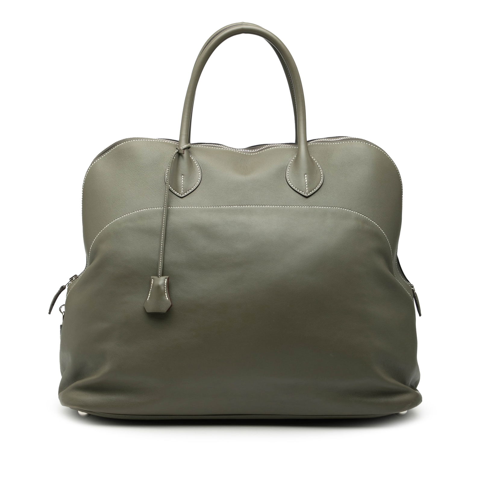 Hermes Bolide Relax 45 Sikkim Leather Handbag Vert de Gris (1 of 7)