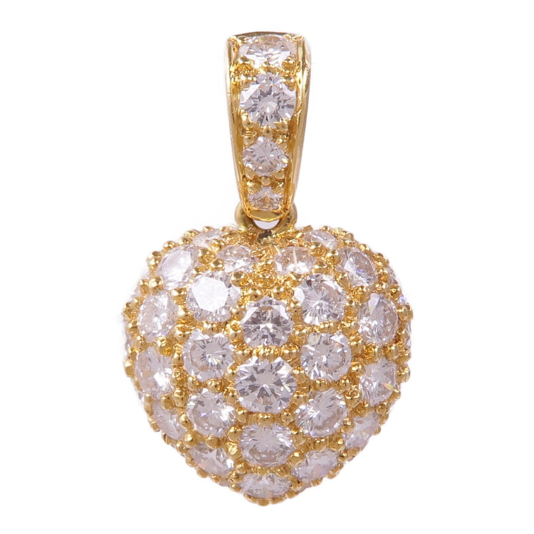 JEWELRY Diamond Pendant Top in 18K Yellow Gold: JEWELRY Diamond Pendant Top in 18K Yellow Gold This exquisite diamond pendant top is crafted from 18K yellow gold, showcasing a stunning clear diamond that adds a touch of elegance. The pendant is des