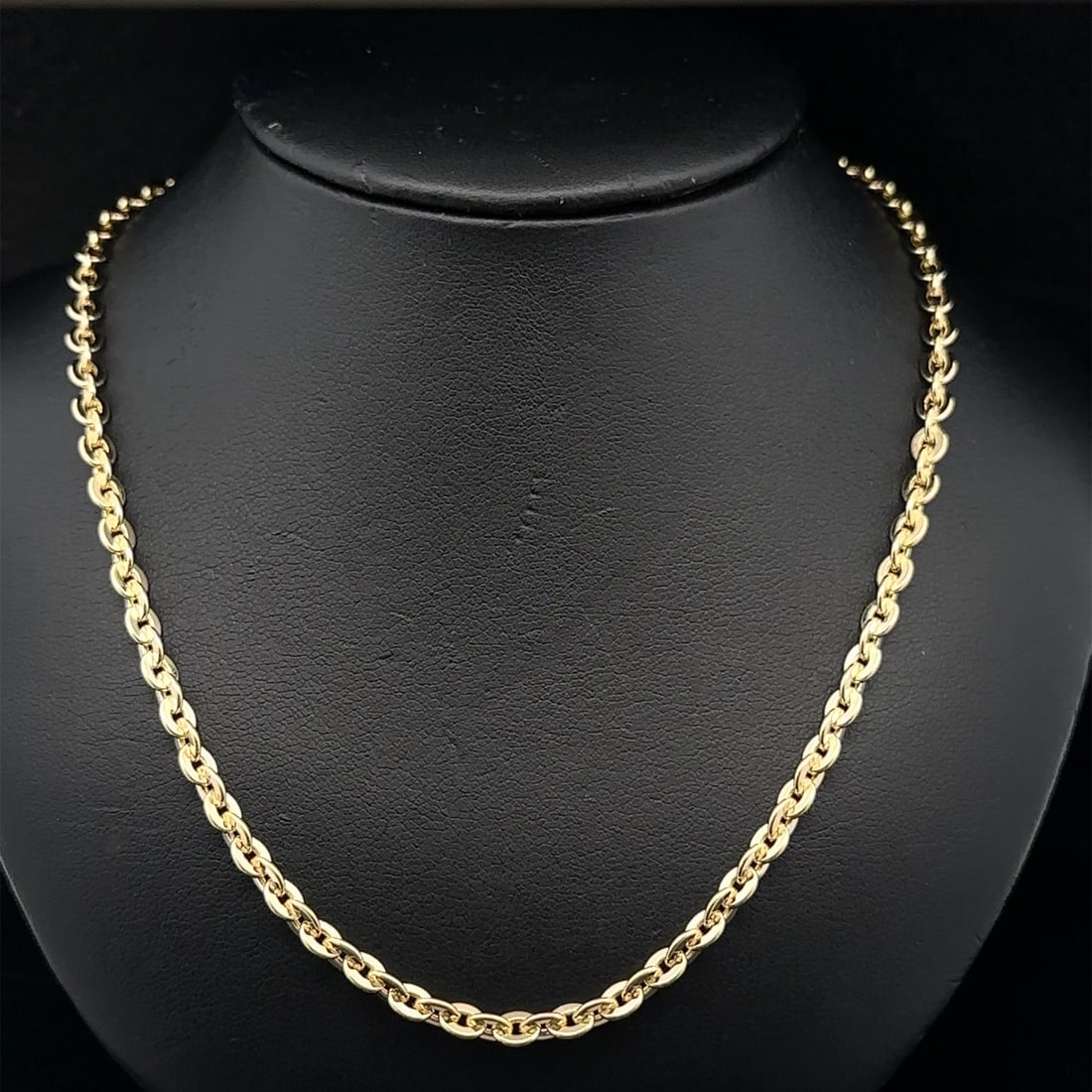 17.5 Inch Italian 14k Gold Puffed Cable Chain Necklace (1 of 5)
