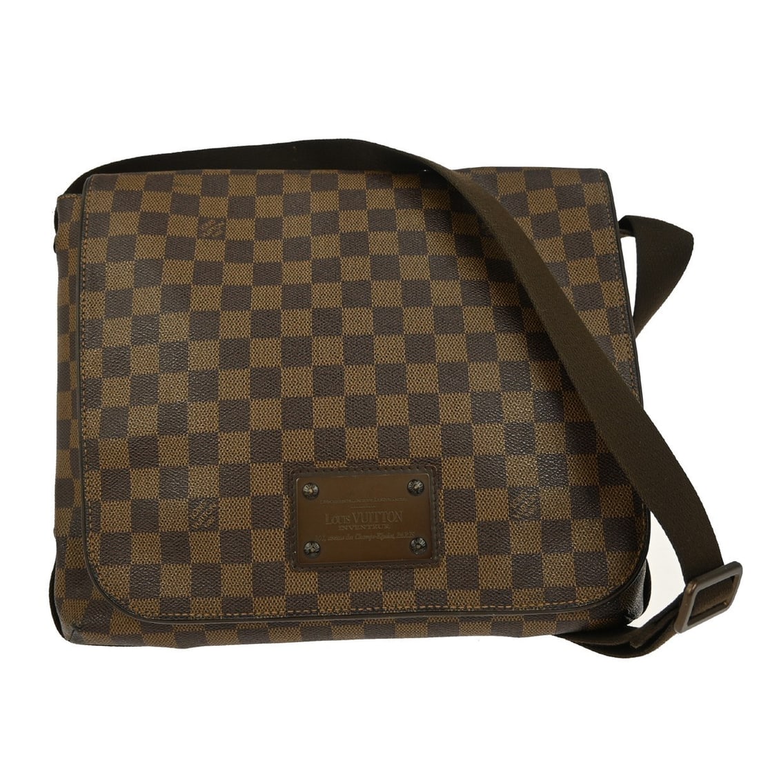 Louis Vuitton Damier Canvas Brooklyn Shoulder Bag Brown 32cm: Louis Vuitton Damier Canvas Brooklyn Shoulder Bag Brown 32cm The Louis Vuitton Brooklyn handbag features the iconic Damier canvas in brown, designed for women. It offers a stylish and practical look w