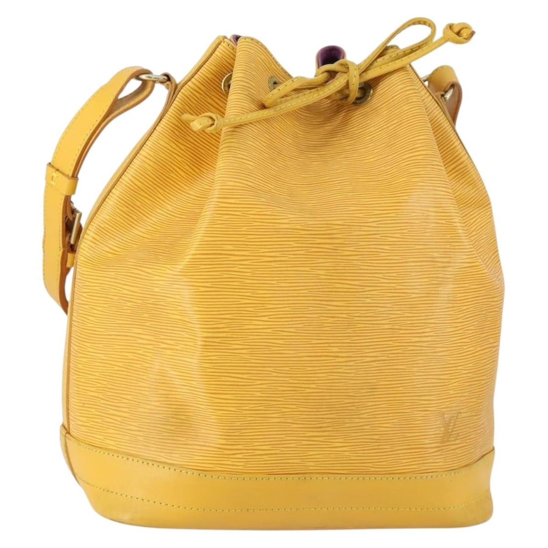 Yellow Leather Louis Vuitton Noe Shoulder Bag 27x34x19.5cm (1 of 18)