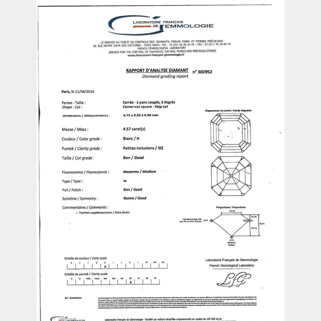 Art Deco Platinum GIA Certified Diamond Emerald Ring 4.57 Ct Diamond 7.50 Ct Emerald - 8