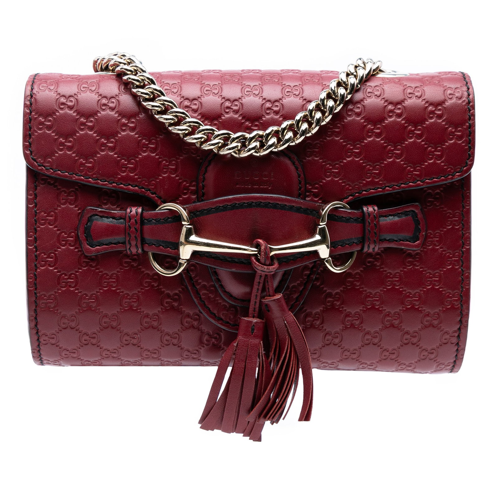 Gucci Mini Microguccissima Emily Crossbody Red Leather Bag: Gucci Mini Microguccissima Emily Crossbody Red Leather Bag The Gucci Mini Microguccissima Emily Crossbody is a stylish and compact bag crafted from embossed leather. This eye-catching red crossbody fe