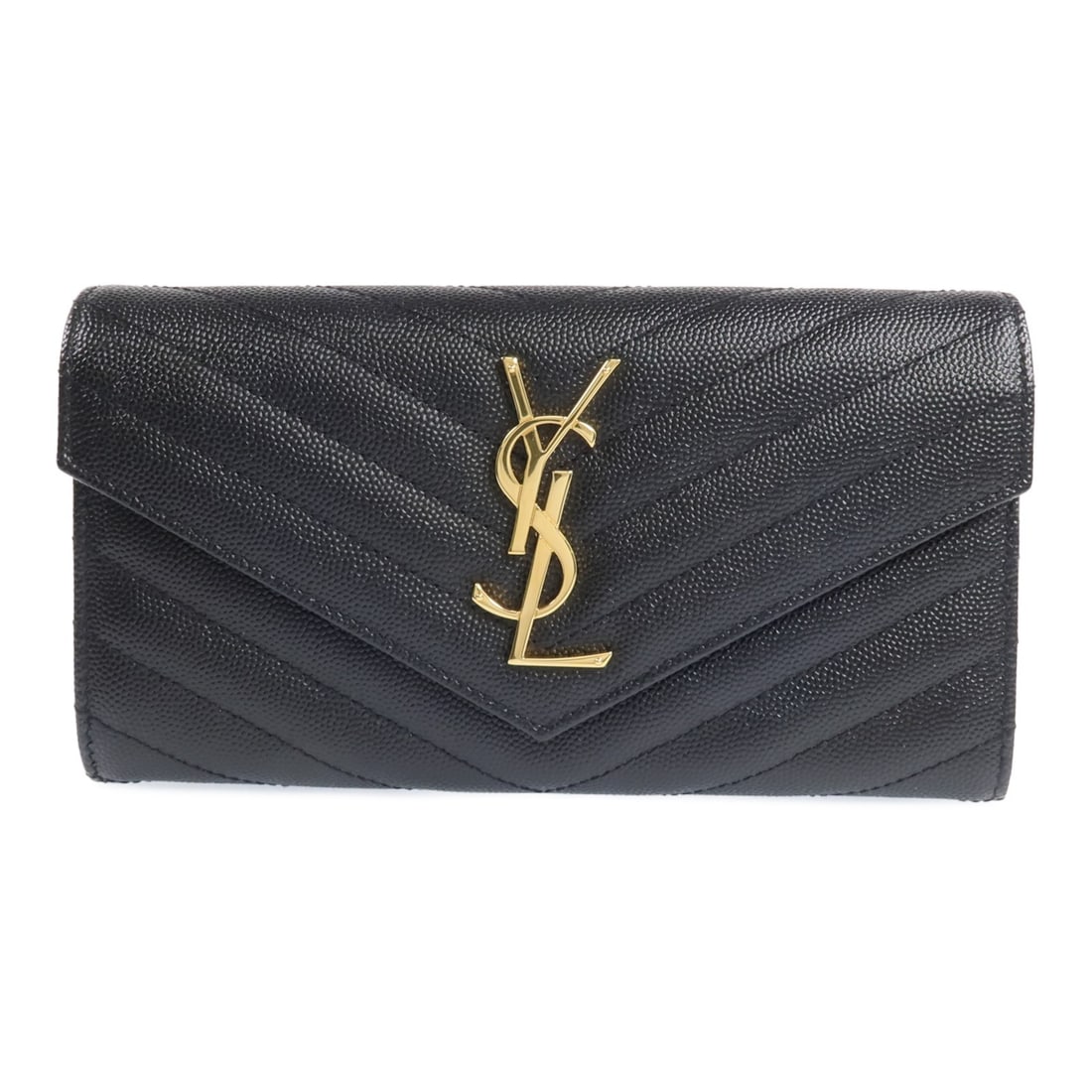 Black Calfskin Bifold Wallet by Saint Laurent YSL with Gold Hardware (1 of 16)