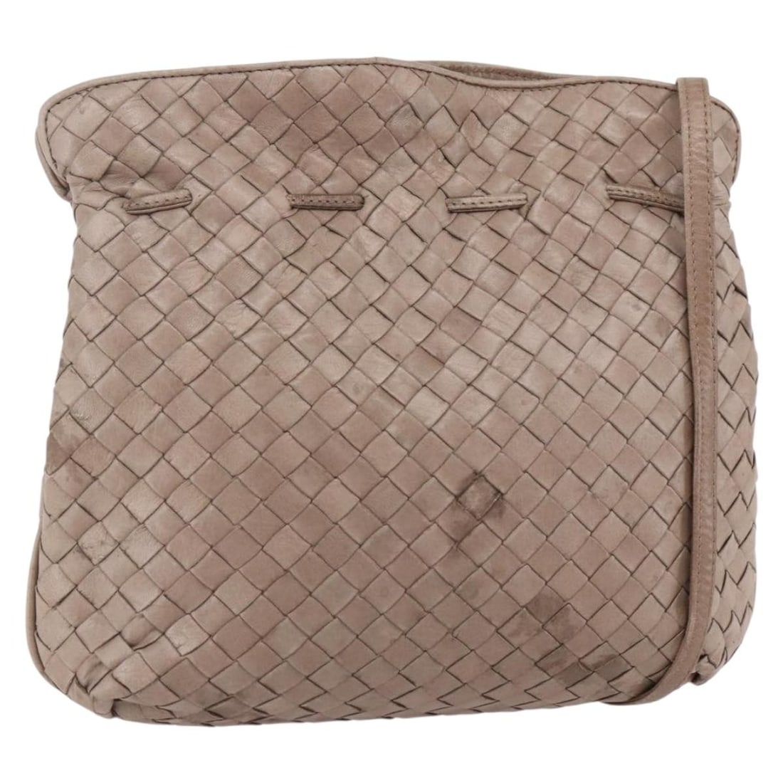 Bottega Veneta Beige Leather Intrecciato Shoulder Bag for Women (1 of 18)