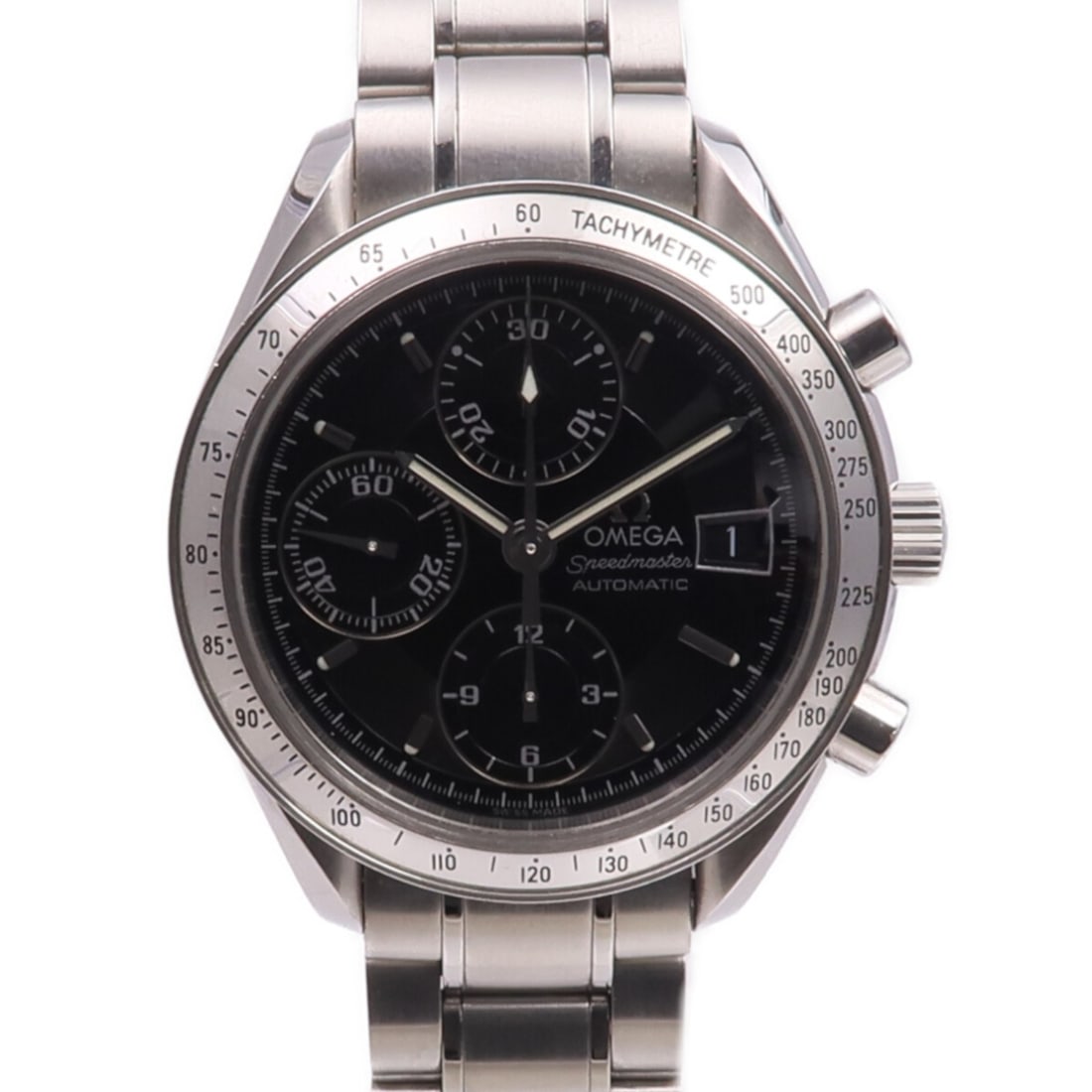 Stainless Steel OMEGA Speedmaster Date 3513.50 Automatic Black Dial Watch (1 of 18)