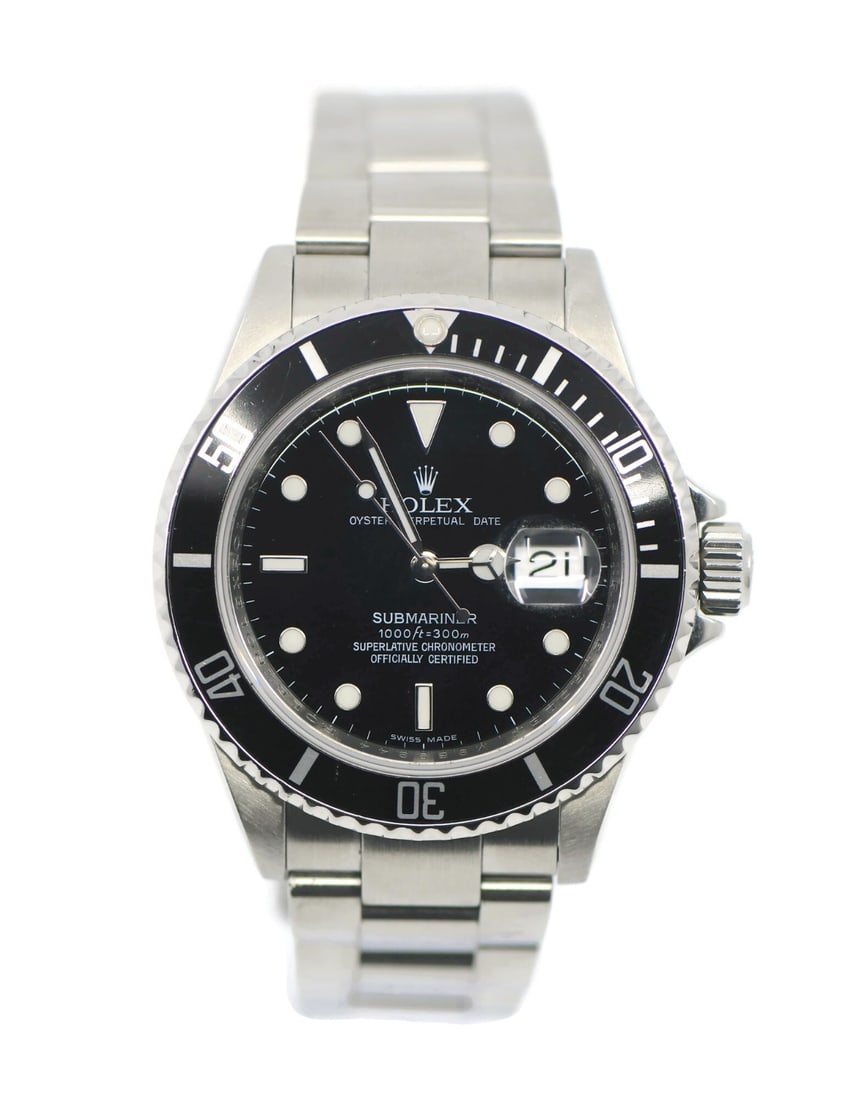 Rolex Submariner 16610 Black Dial Stainless Steel Automatic Watch with Box and Papers (1 of 6)
