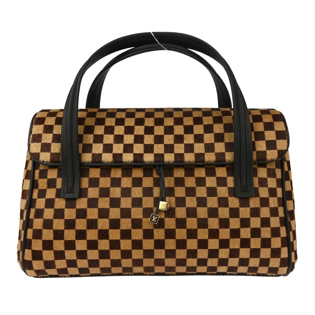 Louis Vuitton Damier Sauvage Lion Top Handle Bag M92131 Brown Fur Leather (1 of 11)