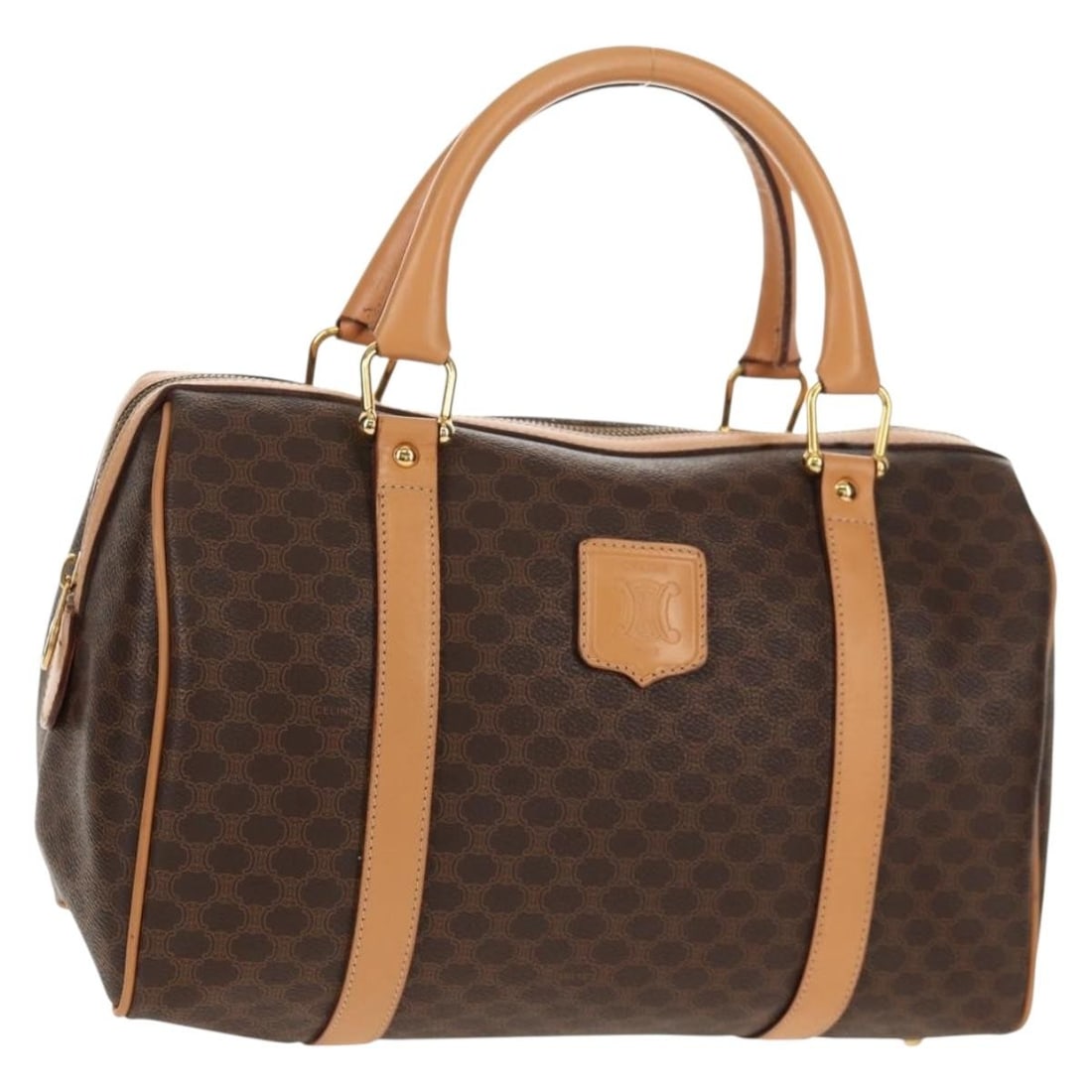 Celine Macadam Brown PVC and Leather Handbag with Dust Bag (1 of 18)