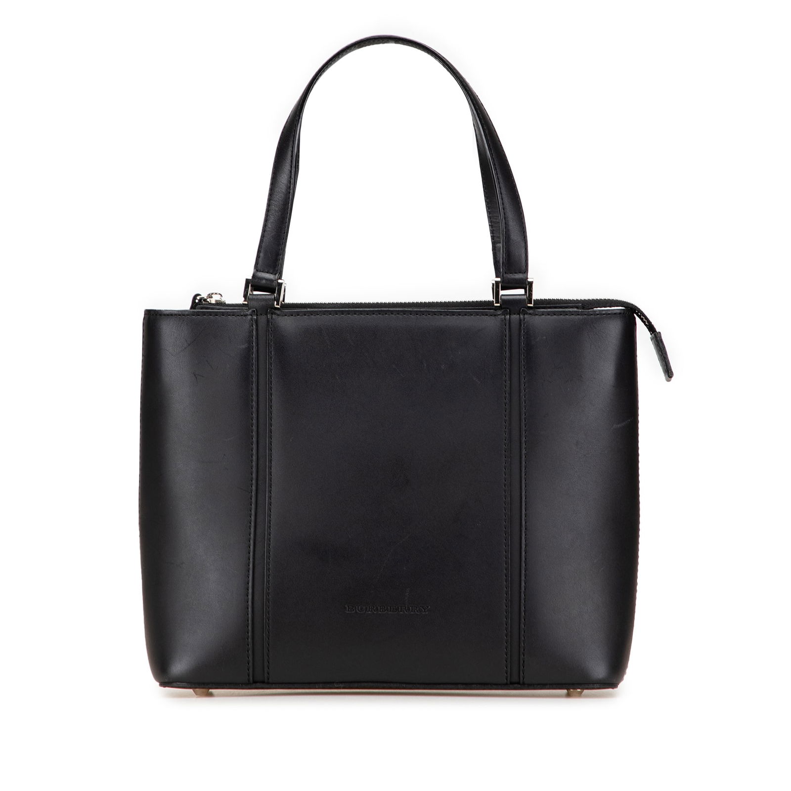 Burberry Black Leather Handbag with Zip Closure (1 of 11)