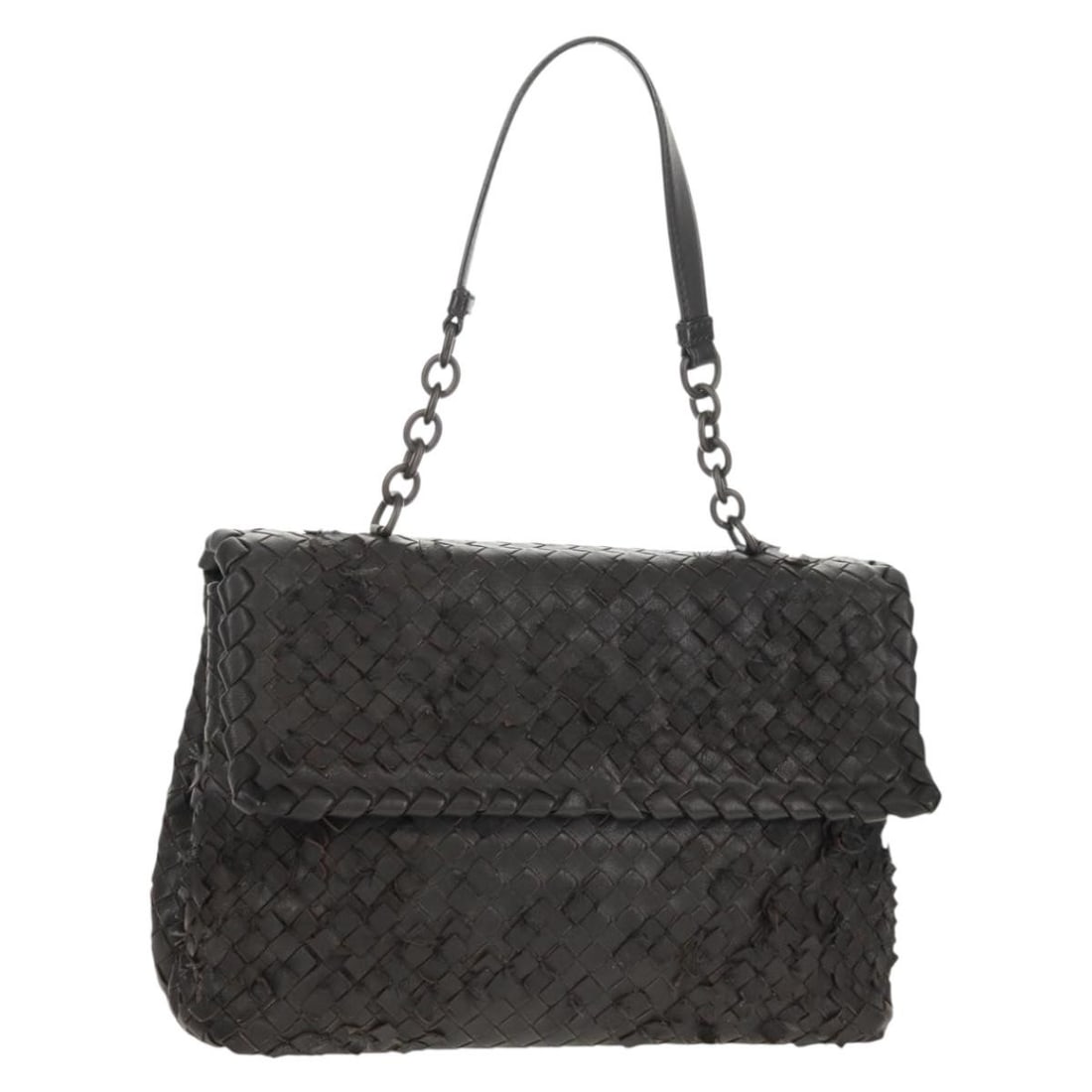 BOTTEGA VENETA Intrecciato Black Leather Hand Bag with Dust Bag (1 of 18)