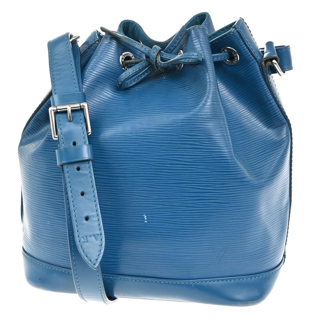 Blue Epi Leather Louis Vuitton Noe Bucket Bag France (1 of 16)