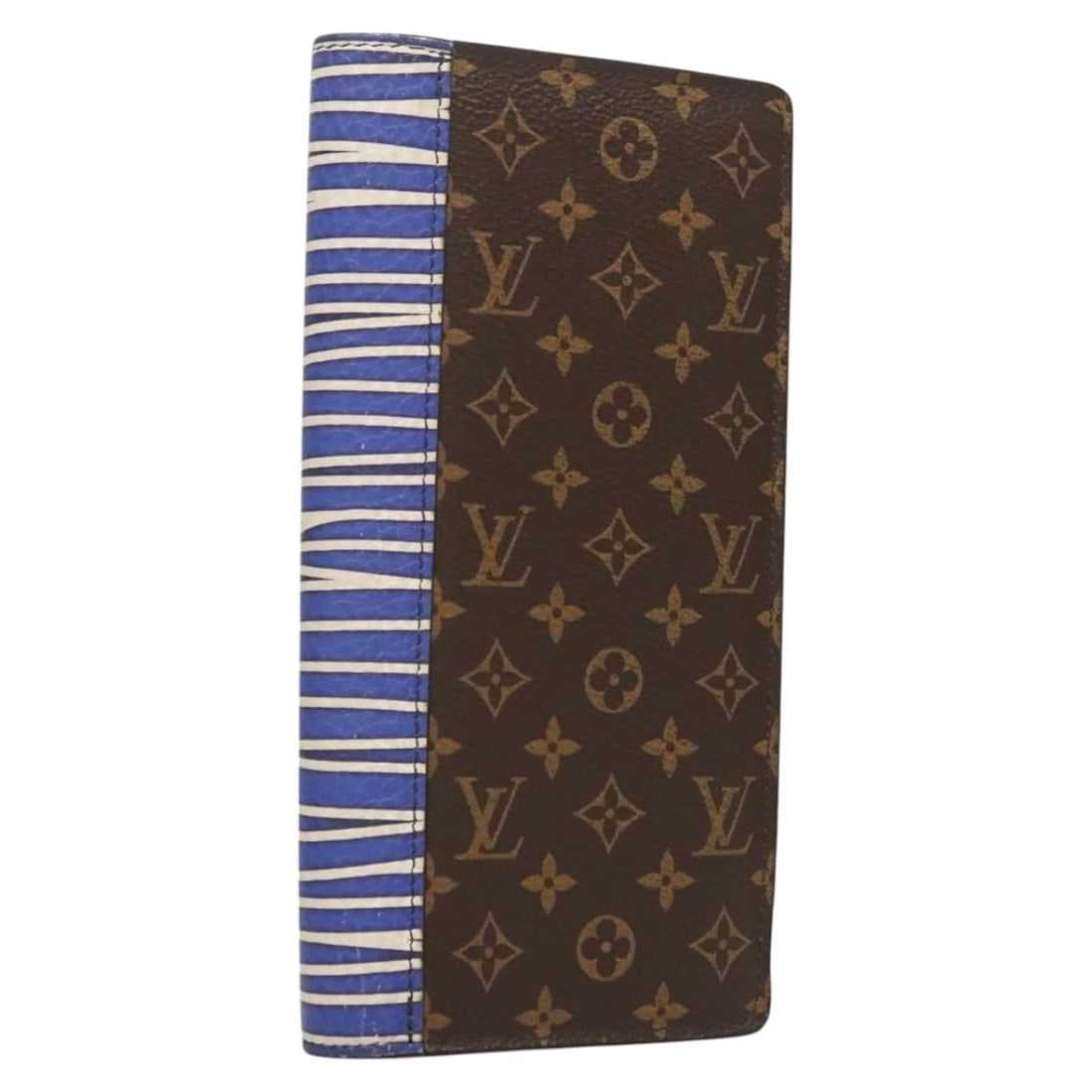 LOUIS VUITTON Monogram Patchwork Brother Wallet M69739 Blue Auth: LOUIS VUITTON Monogram Patchwork Brother Wallet M69739 Blue Auth This LOUIS VUITTON Monogram Patchwork Porte Feuille Brother Wallet (model M69739) is a stylish long wallet crafted from durable Monogra