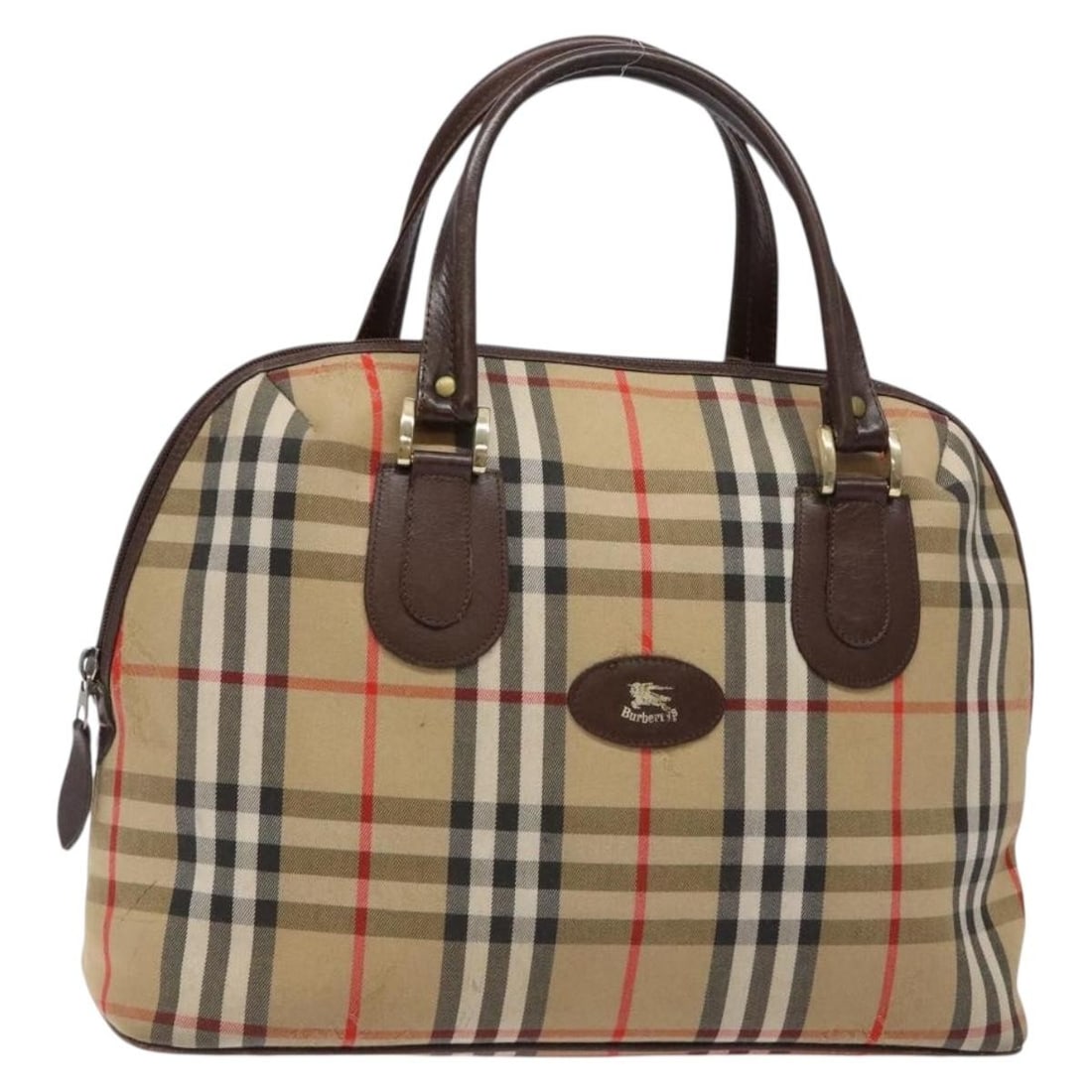 Burberry Canvas Nova Check Tote Bag Beige 33cm by 21cm by 12cm (1 of 18)