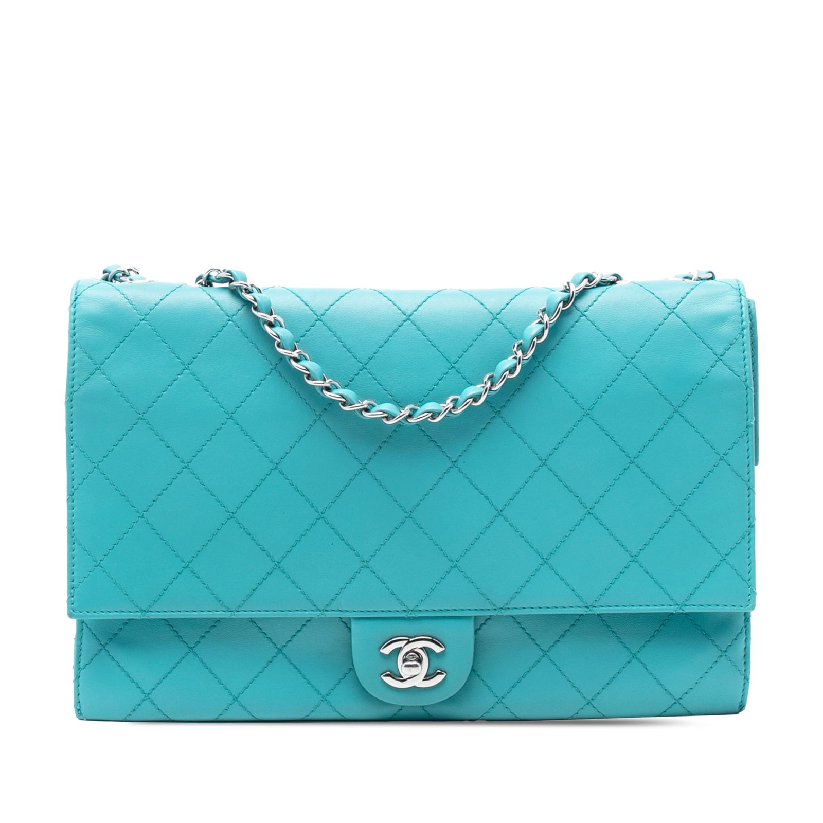 Chanel Double Flap Quilted Leather Shoulder Bag with CC Turn Lock (1 of 8)