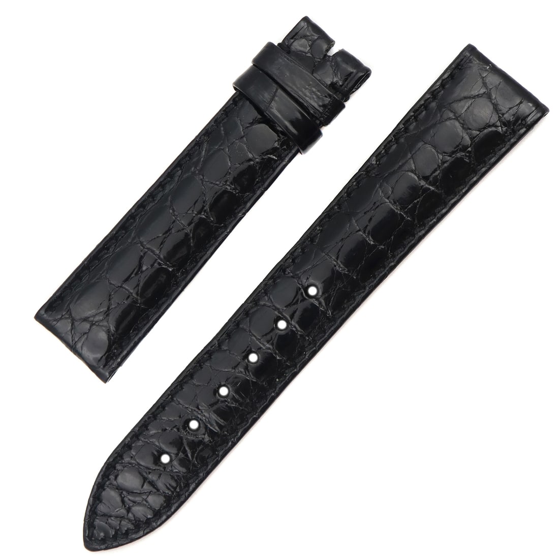 Breguet Black Leather Watch Band 19-16mm Authentic Men's: Breguet Black Leather Watch Band 19-16mm Authentic Men's This 100% authentic Breguet black leather mens watch band features a versatile width of 19-16mm, making it a perfect fit for a variety of wrist