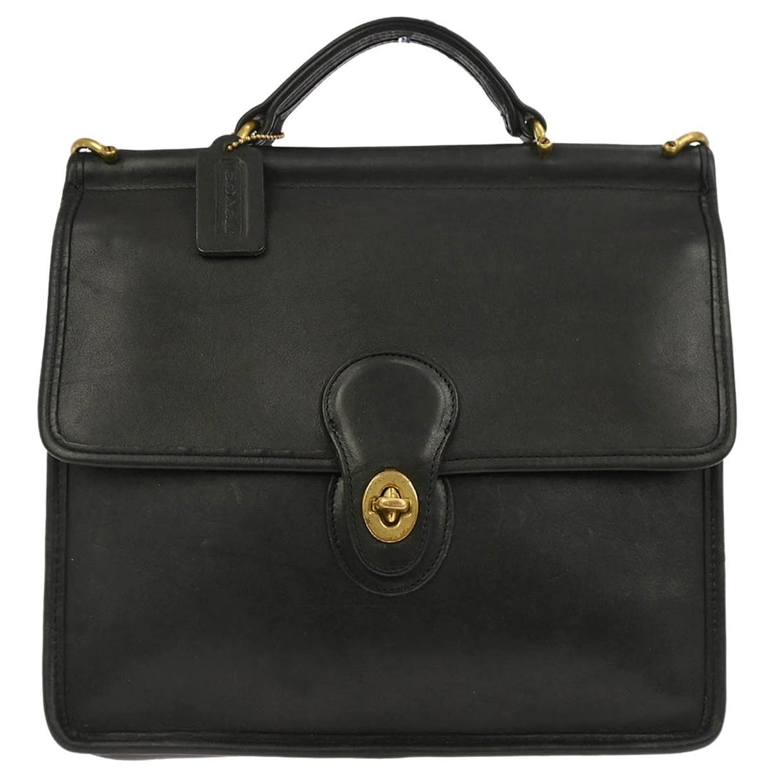 Coach Top Handle Black Leather F4C-9927 Medium Handbag: Coach Top Handle Black Leather F4C-9927 Medium Handbag This Coach top handle bag is crafted from black leather and features the brand's logo accent. The medium-sized handbag is designed for casual occ
