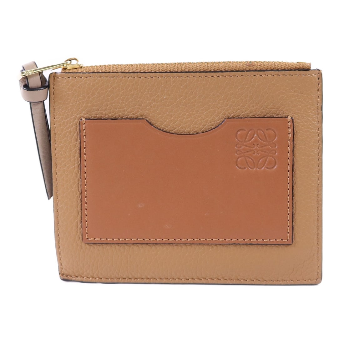 Brown Calfskin Leather Card Case by LOEWE with Gold Hardware (1 of 16)