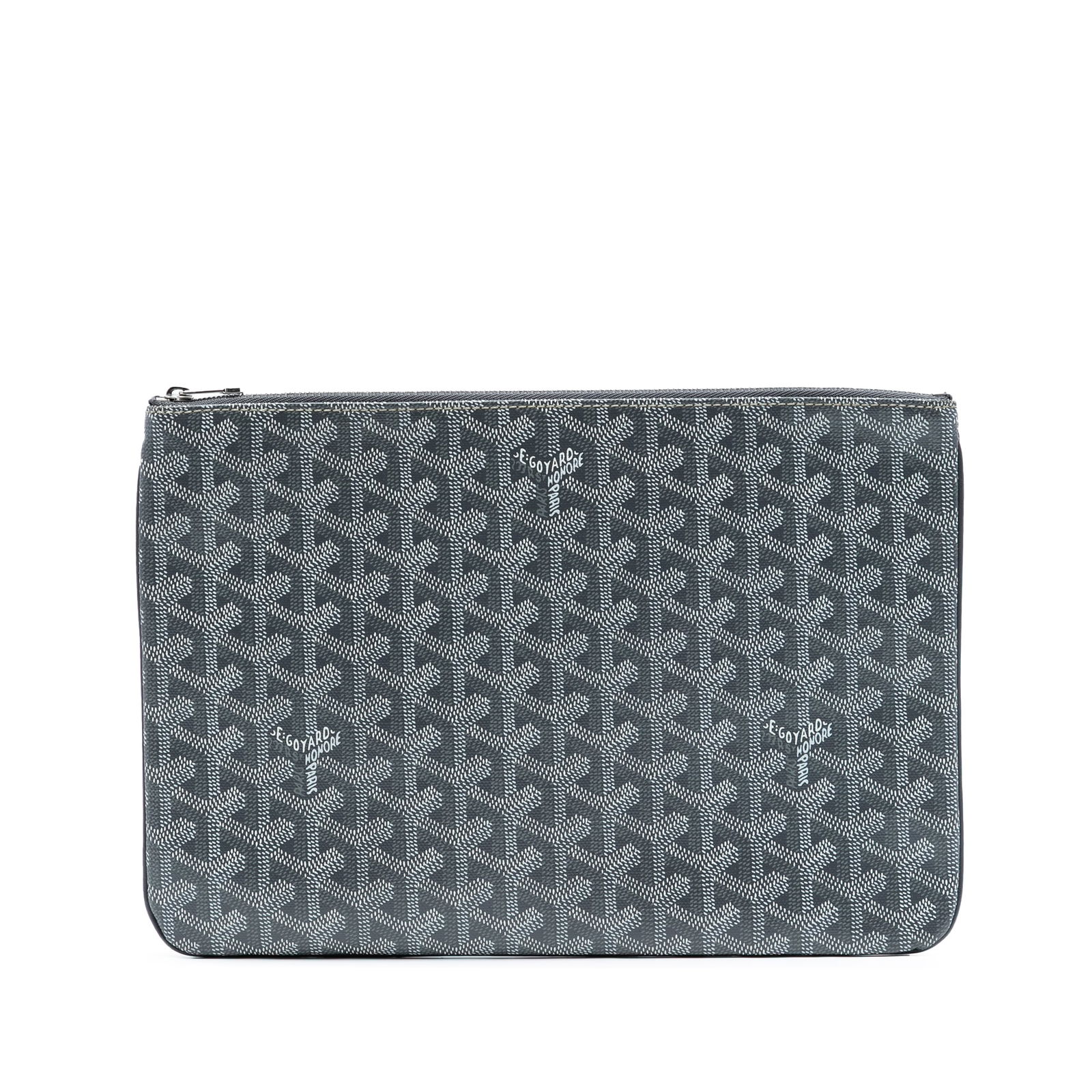 Goyard Goyardine Senat MM Coated Canvas Gray Bag: Goyard Goyardine Senat MM Coated Canvas Gray Bag The Goyardine Senat MM is a stylish and functional bag crafted from durable coated canvas. It features a secure top zip closure and an interior slip po