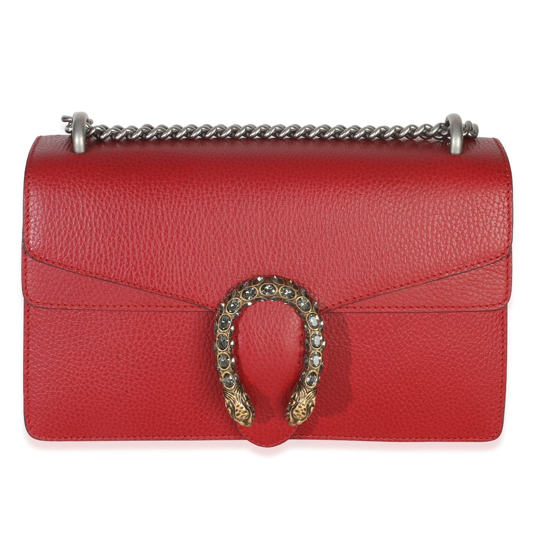 Small Dionysus Red Leather Shoulder Bag with Chain Strap by Gucci (1 of 9)