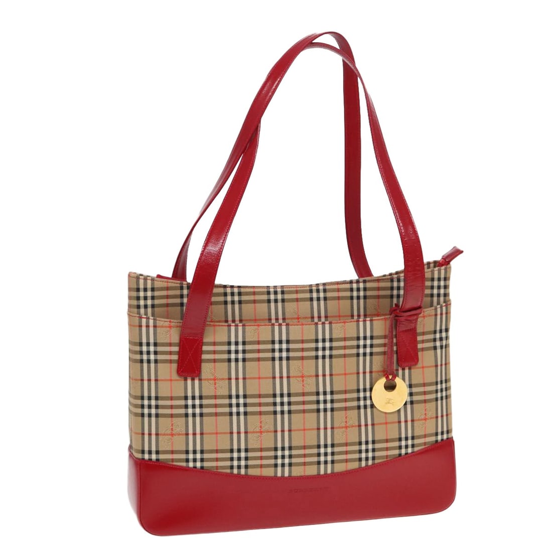 Burberry Nova Check Tote Beige Canvas Handbag with Check Design (1 of 18)