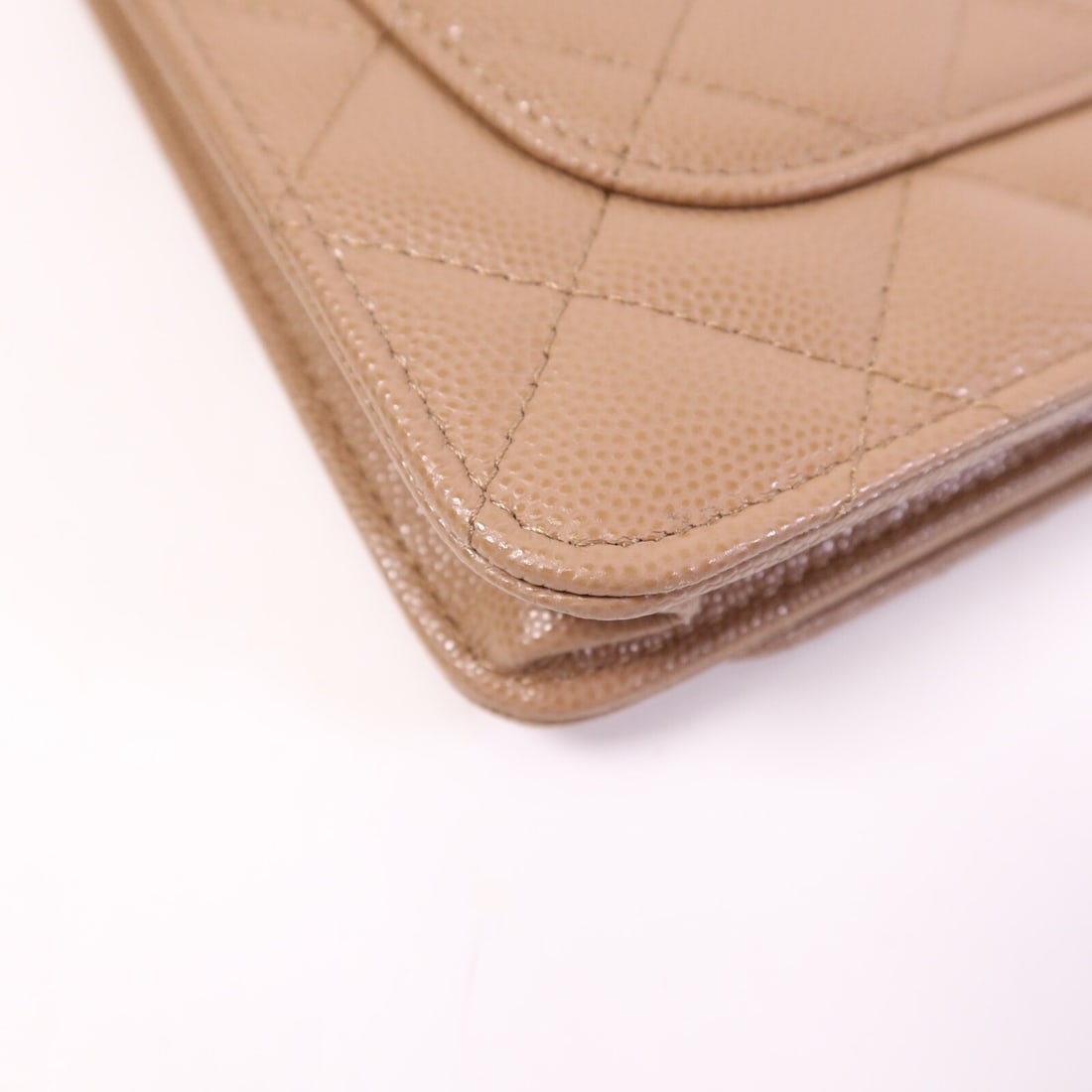 Beige Calfskin CHANEL Wallet On Chain AP3019 with Gold Hardware - 7