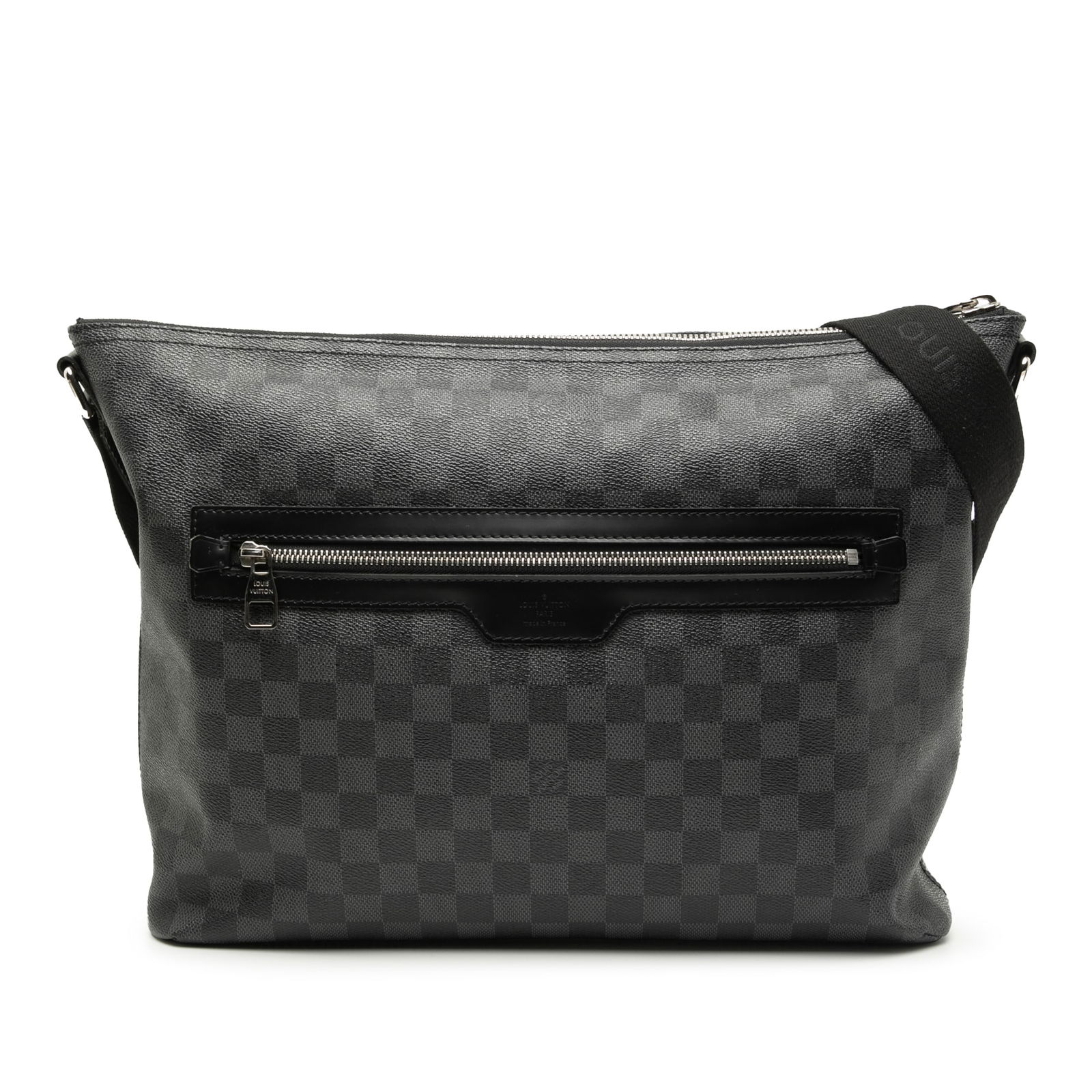 Louis Vuitton Damier Graphite Mick MM Bag Black Fabric: Louis Vuitton Damier Graphite Mick MM Bag Black Fabric Introducing the Louis Vuitton Damier Graphite Mick MM, a stylish and functional bag crafted from durable damier canvas with leather trim. This ba