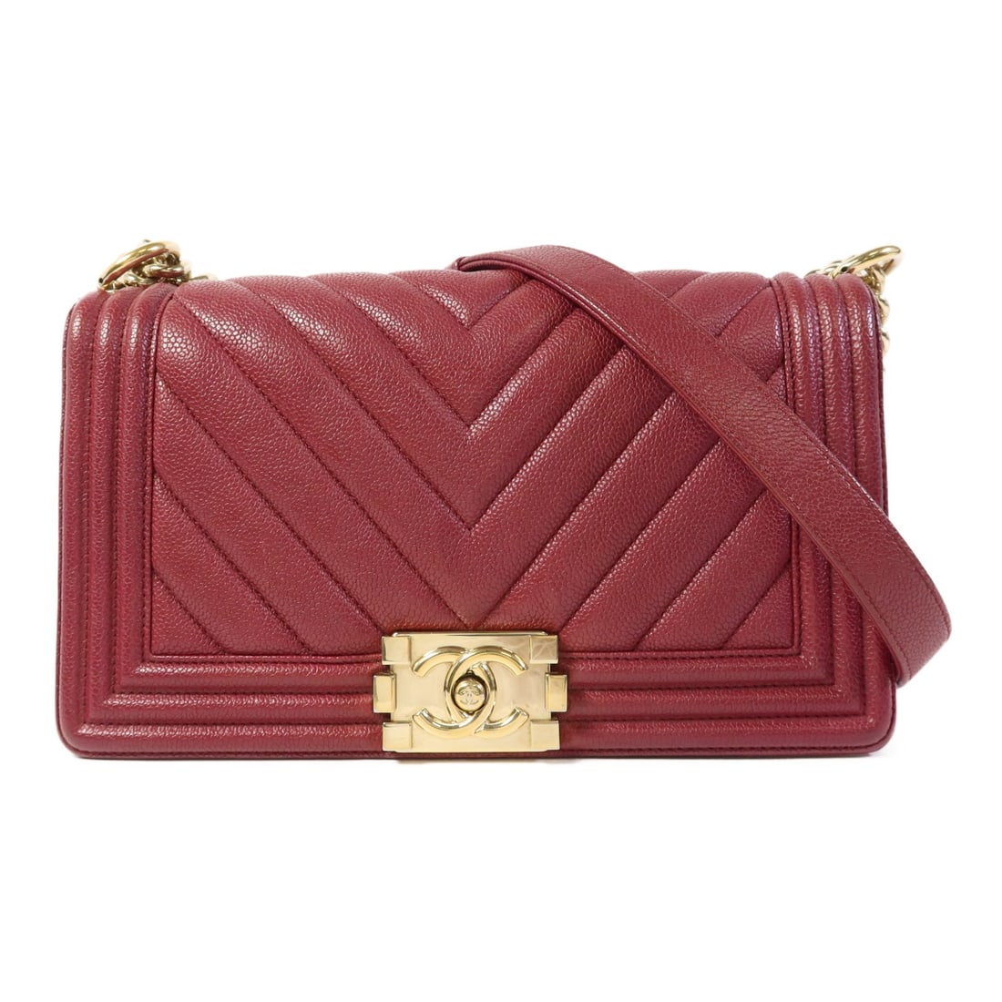 CHANEL Boy 25 Shoulder Bag Bordeaux Calfskin Leather GHW: CHANEL Boy 25 Shoulder Bag Bordeaux Calfskin Leather GHW Introducing the CHANEL Boy 25 Shoulder Bag, a sophisticated accessory crafted from luxurious calfskin leather in a rich bordeaux color. This el