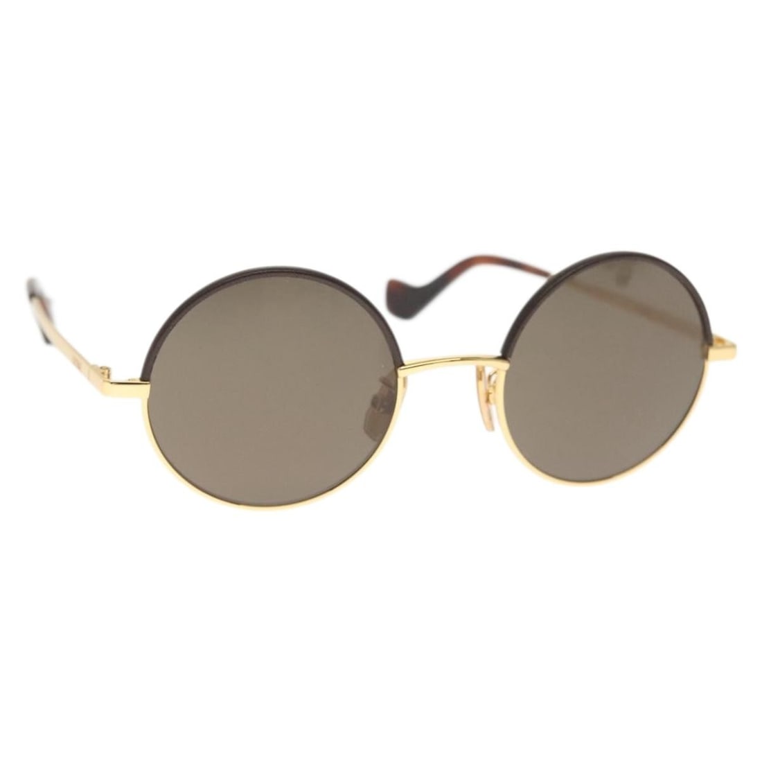 LOEWE Gold Tone Metal Sunglasses LW40058U Auth Italy: LOEWE Gold Tone Metal Sunglasses LW40058U Auth Italy Elevate your style with these stunning LOEWE sunglasses, featuring a luxurious gold tone metal frame. These sunglasses embody elegance and sophisti