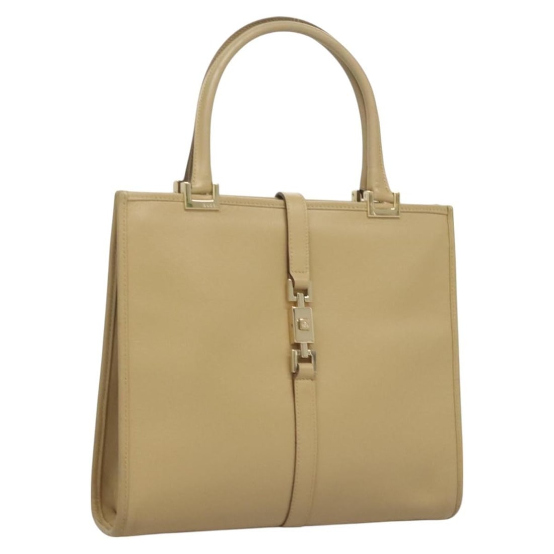 Beige Leather Gucci Jackie Vintage Handbag for Women Italy: Beige Leather Gucci Jackie Vintage Handbag for Women Italy This Gucci Vintage Jackie Handbag is crafted from beige leather and designed for women. It features surface rubbing, slight shape loss, and m
