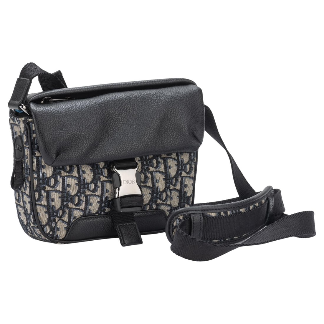 Christian Dior New Monogram Messenger Bag with Leather Flap: Christian Dior New Monogram Messenger Bag with Leather Flap Introducing the Dior New Monogram Messenger Bag, a stylish and practical accessory crafted by renowned designer Christian Dior. This exquisi