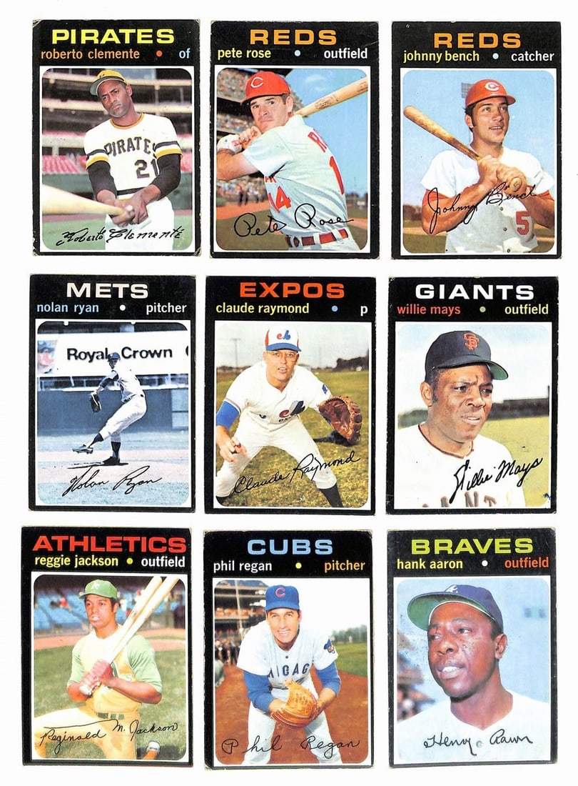 1971 Topps Complete Baseball Card Set 752 Cards Clemente Aaron Ryan Bench (1 of 12)