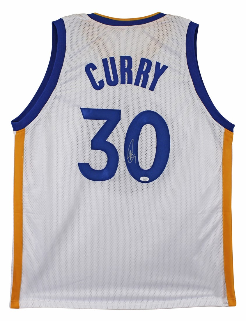 Stephen Curry Signed White Pro Style Jersey with JSA Authentication (1 of 3)