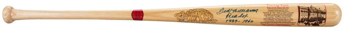 Ted Williams Signed Inscribed Bat Boston Red Sox Beckett Authenticated (1 of 5)
