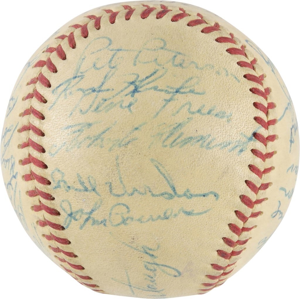 1957 Pittsburgh Pirates Team Signed Baseball with Clemente PSA LOA (1 of 7)