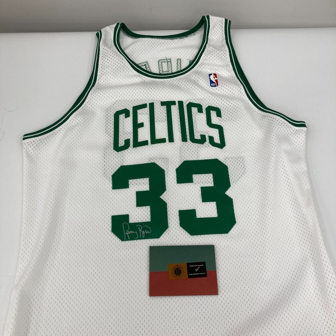 Larry Bird Signed 1992-93 Boston Celtics Jersey Upper Deck COA (1 of 9)