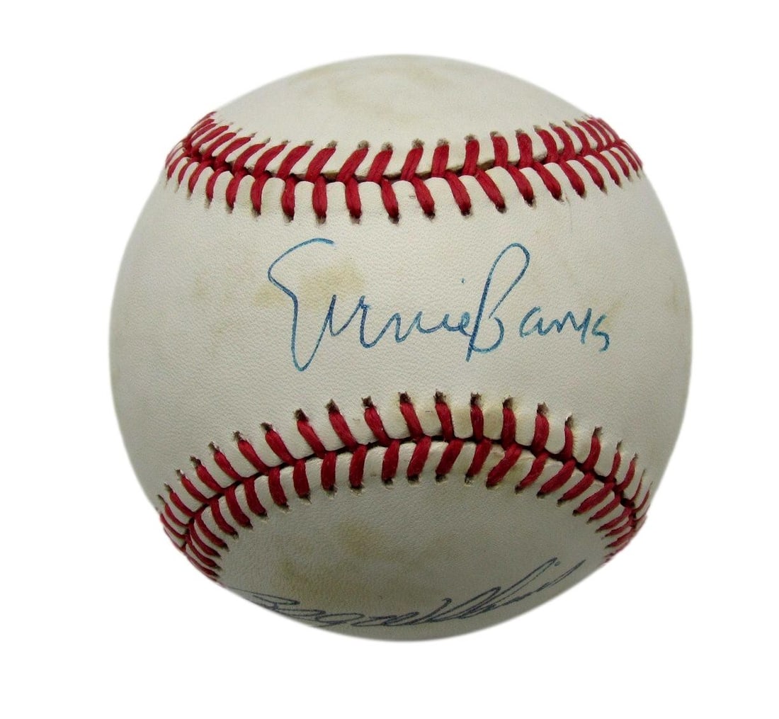 Ernie Banks Billy Williams Dual Signed ONL Baseball JSA Authenticated Chicago Cubs (1 of 4)
