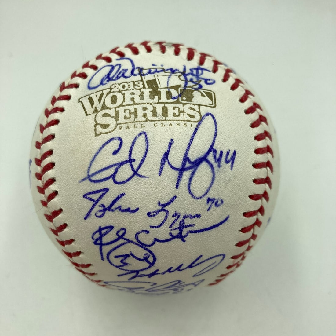 2013 St. Louis Cardinals Team Signed World Series Baseball with JSA COA: 2013 St. Louis Cardinals Team Signed World Series Baseball with JSA COA Celebrate the 2013 St. Louis Cardinals' National League Championship with this authentic team-signed World Series baseball. This