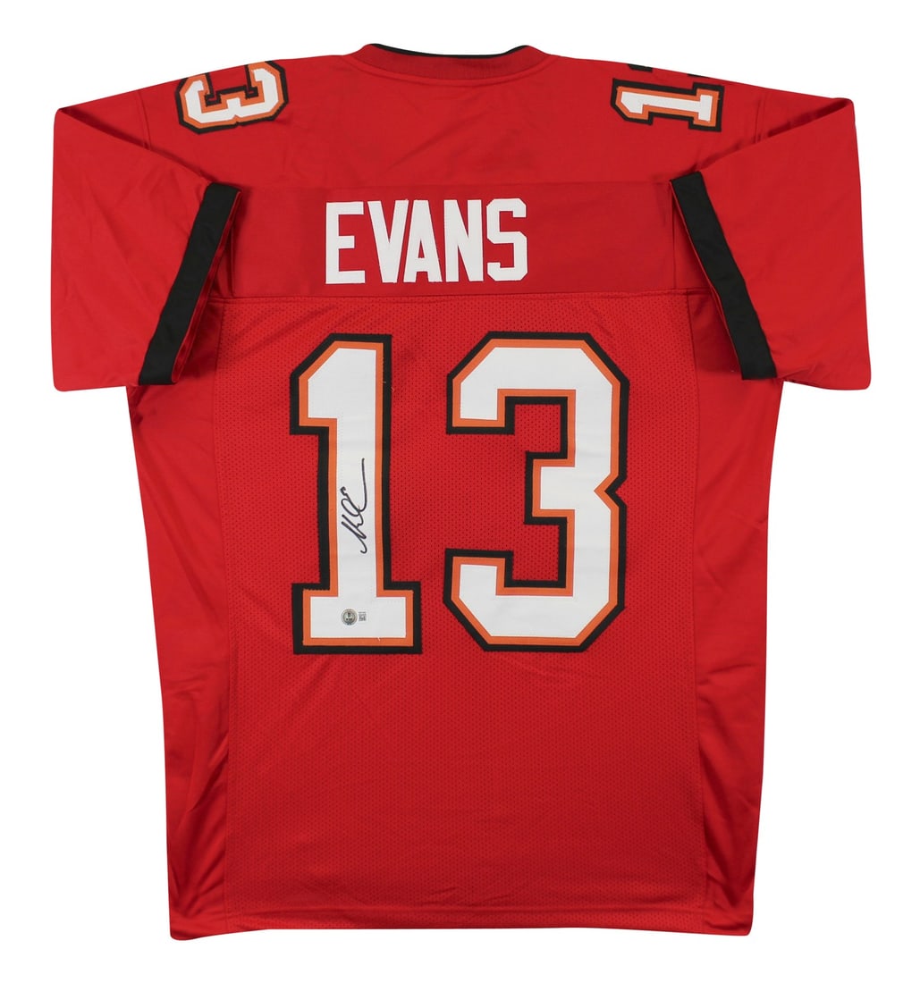 Mike Evans Autographed Red Pro Style Jersey BAS Witnessed Tampa Bay Buccaneers (1 of 3)
