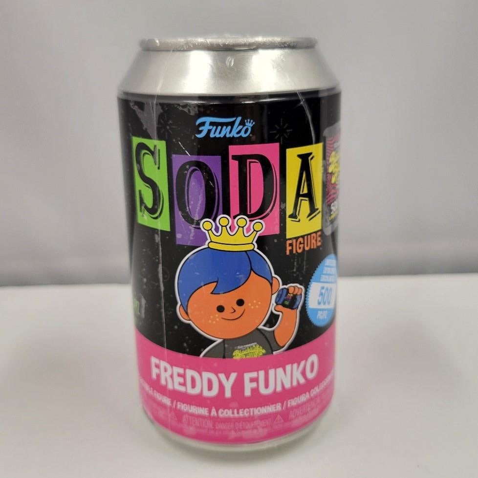 2022 Funko Fundays Freddy Blacklight Soda Limited Edition 500 pcs: 2022 Funko Fundays Freddy Blacklight Soda Limited Edition 500 pcs This limited edition 2022 SDCC Funko Fundays Freddy Blacklight Soda figure is a must-have collectible for fans. With only 500 pieces m
