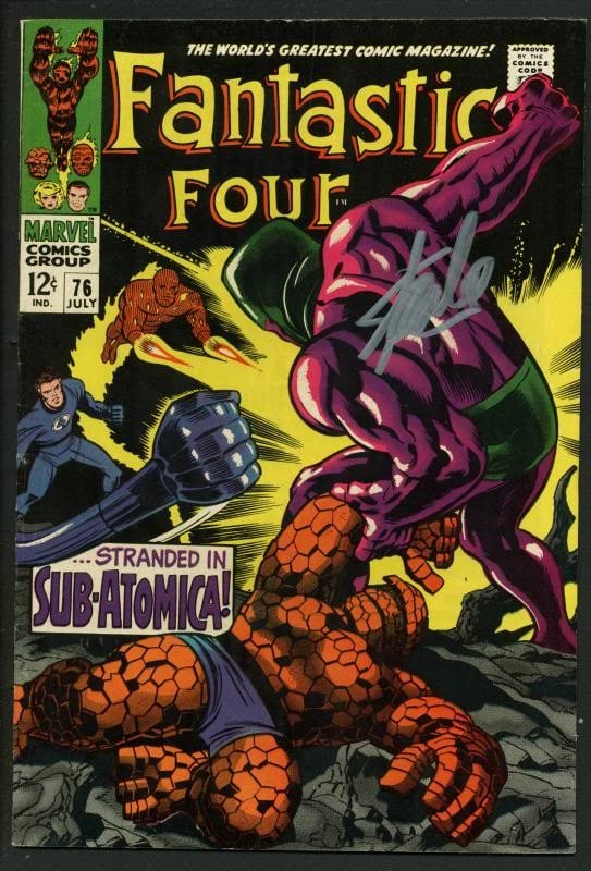 Stan Lee Signed Fantastic Four #76 Comic PSA/DNA Certified: Stan Lee Signed Fantastic Four #76 Comic PSA/DNA Certified This is a certified authentic Stan Lee signed Fantastic Four #76 comic book, featuring the Sub-Atomica storyline. The autograph has been veri