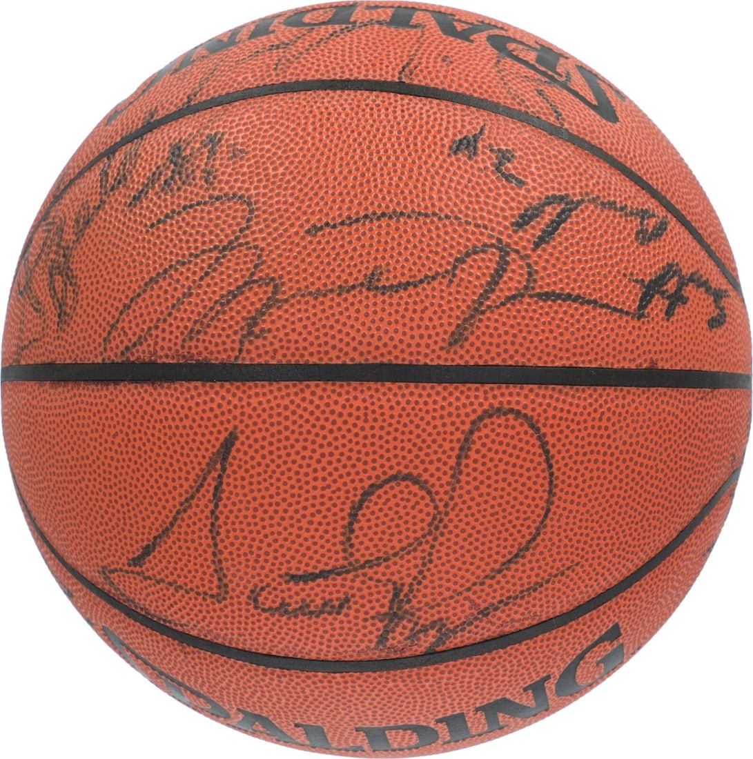 1997-98 Chicago Bulls Signed Basketball by Michael Jordan JSA Authenticated (1 of 8)