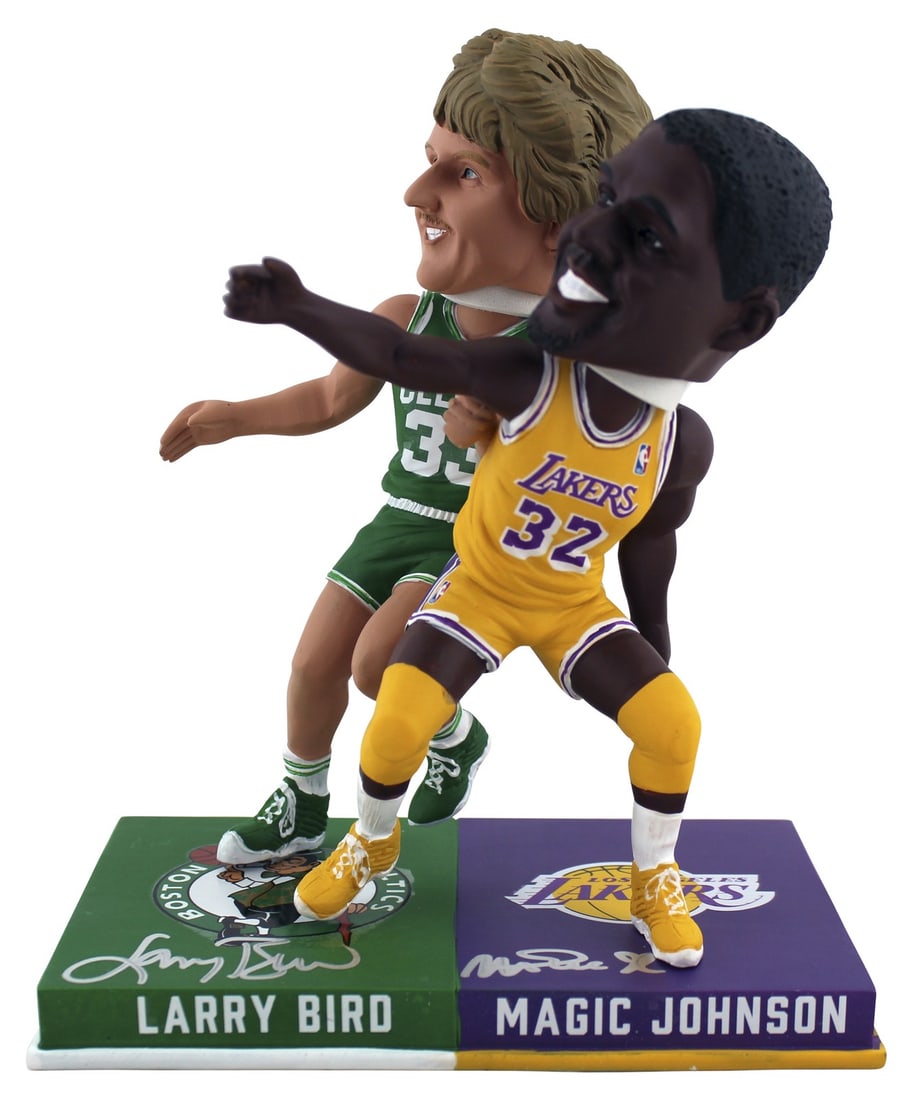 Magic Johnson Larry Bird Signed Limited Edition NBA Bobblehead Duo BAS (1 of 5)