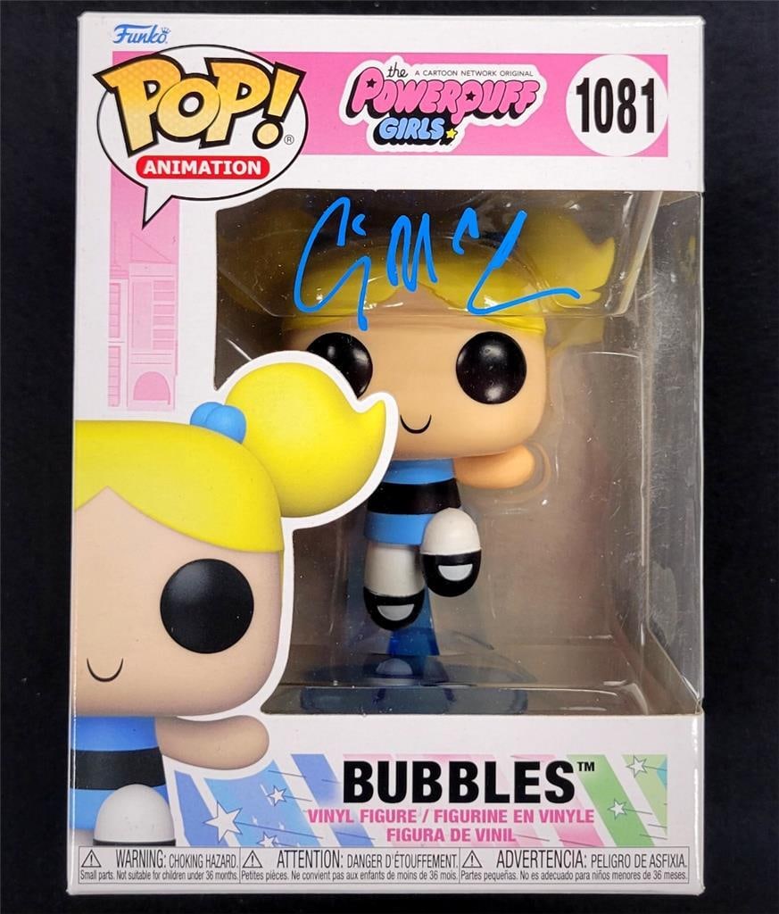 Craig McCracken Signed Bubbles Funko Pop Powerpuff Girls Beckett Authenticated: Craig McCracken Signed Bubbles Funko Pop Powerpuff Girls Beckett Authenticated This collectible Funko Pop features Bubbles from the beloved animated series, The Powerpuff Girls. Authentically signed b