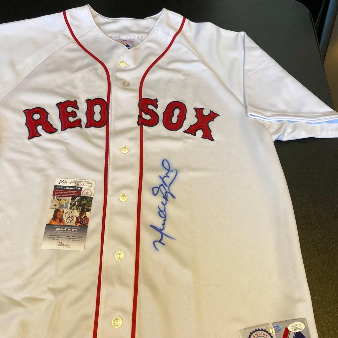 Manny Ramirez Autographed Boston Red Sox Jersey JSA COA: Manny Ramirez Autographed Boston Red Sox Jersey JSA COA This is an authentic Boston Red Sox jersey signed by the legendary baseball player Manny Ramirez, featuring a significant and prominent signatur
