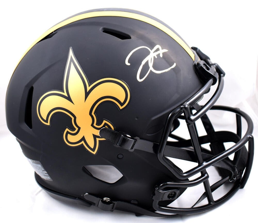 Authentic New Orleans Saints Eclipse Speed Helmet Signed by Derek Carr Beckett Hologram (1 of 5)
